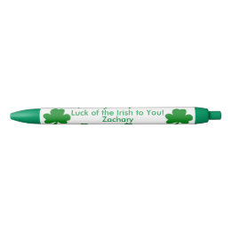 Seven Shamrocks Lucky Irish PERSONALIZE NAME Pen