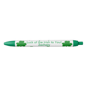 Seven Shamrocks Lucky Irish PERSONALIZE NAME Pen