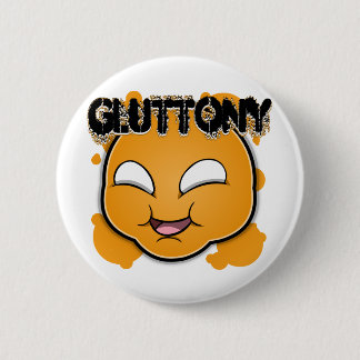 Seven Sins Faces - Gluttony Button