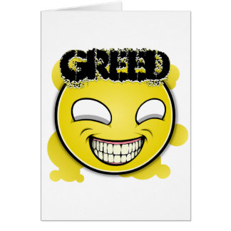 Seven Sins Faces - Greed Cards