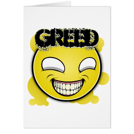 Seven Sins Faces - Greed Cards (Front)