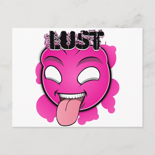 Seven Sins Faces - Lust Postcard (Front)