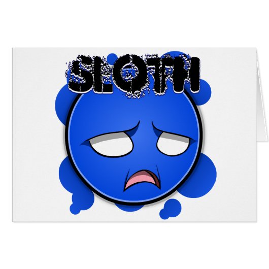 Seven Sins Faces - Sloth Cards (Front Horizontal)