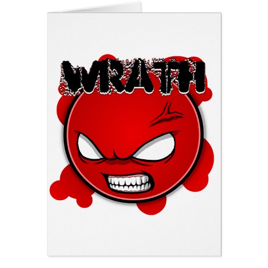 Seven Sins Faces - Wrath Cards (Front)
