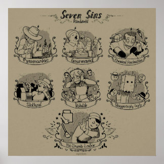 Seven Sins Of RimWorld Poster