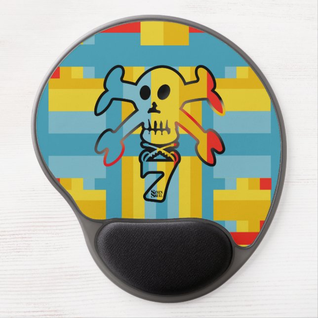 SEVEN SKULL BY MASANSER PIXELAT GEL MOUSE PAD (Front)