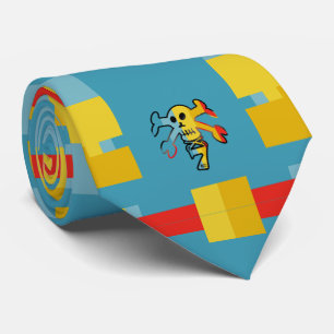SEVEN SKULL BY MASANSER PIXELAT NECK TIE
