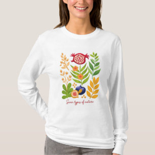 Seven Species of Israel – Modern Botanical Illustr T-Shirt