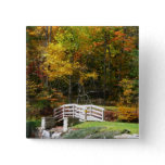 Seven Springs Fall Bridge I Autumn Landscape Button