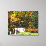 Seven Springs Fall Bridge I Autumn Landscape Canvas Print