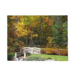 Seven Springs Fall Bridge I Autumn Landscape Doormat