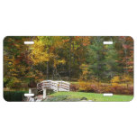 Seven Springs Fall Bridge I Autumn Landscape License Plate