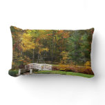 Seven Springs Fall Bridge I Autumn Landscape Lumbar Pillow