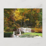 Seven Springs Fall Bridge I Autumn Landscape Postcard