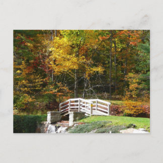 Seven Springs Fall Bridge I Autumn Landscape Postcard