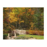 Seven Springs Fall Bridge I Autumn Landscape Wood Wall Art