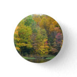 Seven Springs Fall Bridge II Autumn Landscape Button