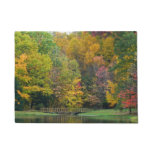 Seven Springs Fall Bridge II Autumn Landscape Doormat