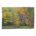 Seven Springs Fall Bridge II Autumn Landscape Kitchen Towel