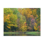 Seven Springs Fall Bridge II Autumn Landscape Postcard
