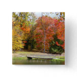 Seven Springs Fall Bridge III Autumn Landscape Button