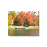 Seven Springs Fall Bridge III Autumn Landscape Canvas Print