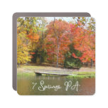 Seven Springs Fall Bridge III Autumn Landscape Car Magnet