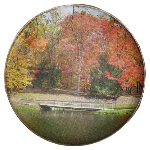 Seven Springs Fall Bridge III Autumn Landscape Chocolate Covered Oreo