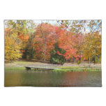 Seven Springs Fall Bridge III Autumn Landscape Cloth Placemat