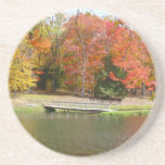 Seven Springs Fall Bridge III Autumn Landscape Coaster