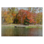 Seven Springs Fall Bridge III Autumn Landscape Cutting Board