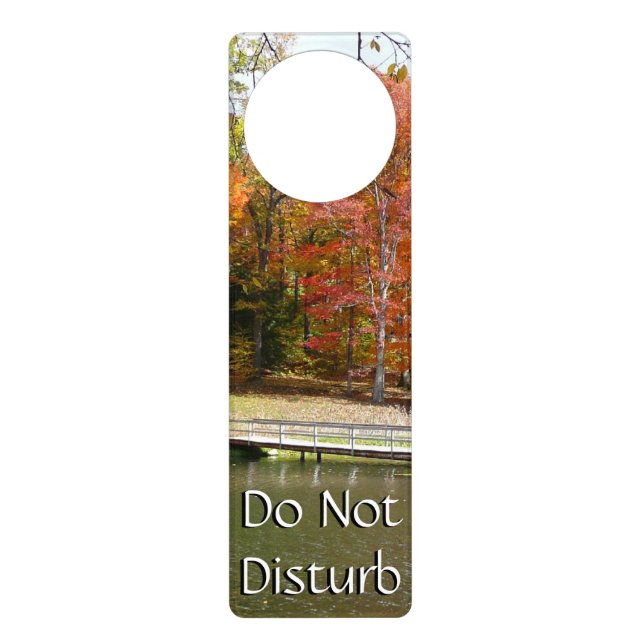Seven Springs Fall Bridge III Autumn Landscape Door Hanger (Front)
