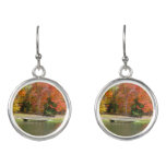 Seven Springs Fall Bridge III Autumn Landscape Earrings