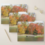 Seven Springs Fall Bridge III Autumn Landscape File Folder
