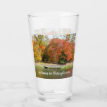 Seven Springs Fall Bridge III Autumn Landscape Glass