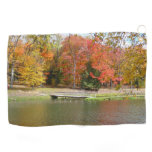 Seven Springs Fall Bridge III Autumn Landscape Golf Towel
