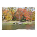 Seven Springs Fall Bridge III Autumn Landscape Kitchen Towel