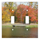 Seven Springs Fall Bridge III Autumn Landscape Light Switch Cover