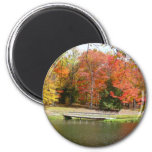 Seven Springs Fall Bridge III Autumn Landscape Magnet