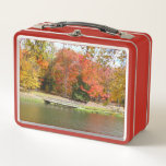 Seven Springs Fall Bridge III Autumn Landscape Metal Lunch Box