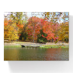 Seven Springs Fall Bridge III Autumn Landscape Paperweight