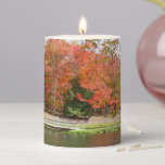 Seven Springs Fall Bridge III Autumn Landscape Pillar Candle