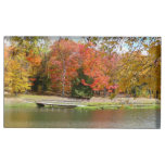 Seven Springs Fall Bridge III Autumn Landscape Place Card Holder