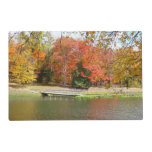 Seven Springs Fall Bridge III Autumn Landscape Placemat