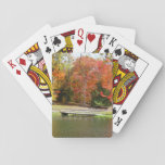 Seven Springs Fall Bridge III Autumn Landscape Playing Cards