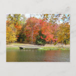 Seven Springs Fall Bridge III Autumn Landscape Postcard