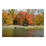 Seven Springs Fall Bridge III Autumn Landscape Poster