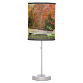 Seven Springs Fall Bridge III Autumn Landscape Table Lamp (Front)