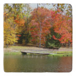 Seven Springs Fall Bridge III Autumn Landscape Trivet