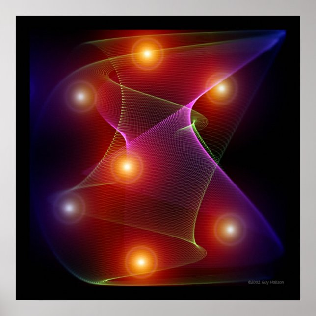 Seven Suns Space Abstract Poster (Front)